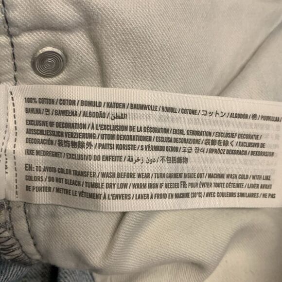 Abercrombie & Fitch Langdon Blue Light Wash Slim Frayed Hem Jeans Size 29 X 26 - Picture 9 of 13